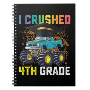 I Crushed 4th Grade Monster Truck Abschluss Notizblock