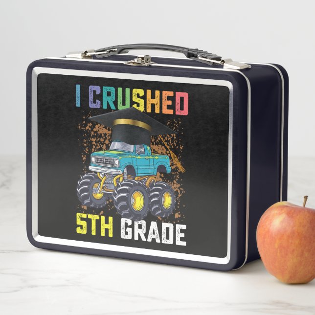 I Crushed 5th Grade Monster Truck Abschluss Metall Brotdose (Beispiel)