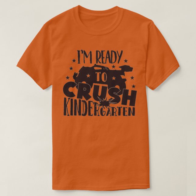 I Crushed Kindergarten Monster Truck Abschluss 20 T-Shirt (Design vorne)