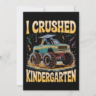 I Crushed Kindergarten Monster Truck Abschluss Einladung