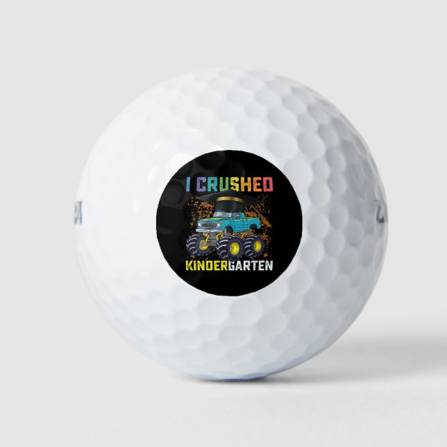 I Crushed Kindergarten Monster Truck Abschluss Golfball (Vorderseite)