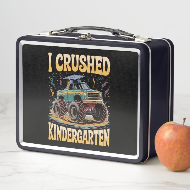 I Crushed Kindergarten Monster Truck Abschluss Metall Brotdose (Beispiel)
