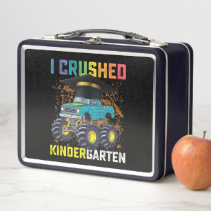 I Crushed Kindergarten Monster Truck Abschluss Metall Brotdose