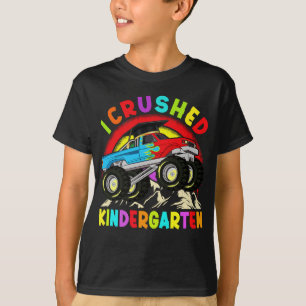 I Crushed Kindergarten Monster Truck Abschluss T-Shirt