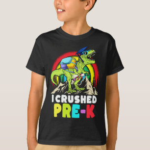I Crushed Pre-k Dinosaur T Rex Abschluss Kids Boy T-Shirt