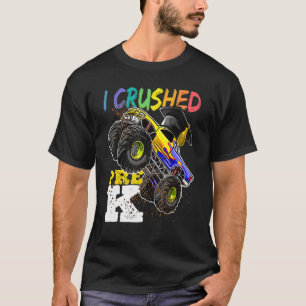 I Crushed Pre-K Monster Truck Graduation Cap Boy T-Shirt