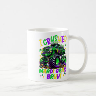 I Crushi Mardi Gras Bruh Monster Truck Mardi Gras Kaffeetasse