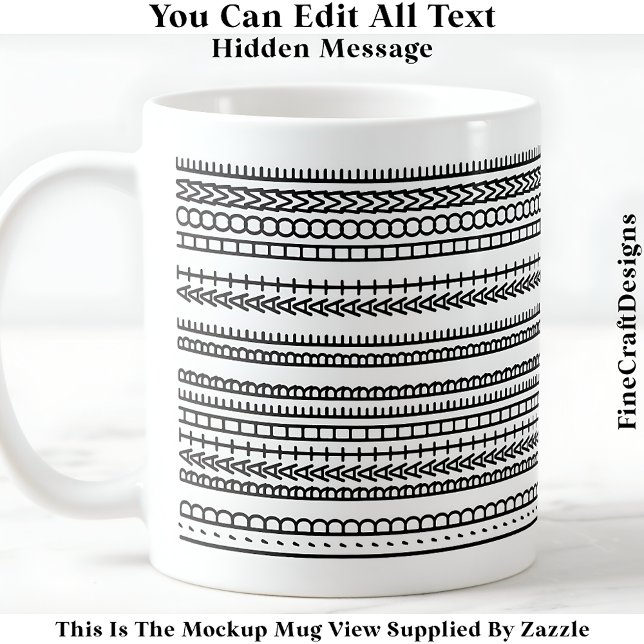 I’d Rather Be At Home Hidden Message 084 Funny Kaffeetasse (Von Creator hochgeladen)