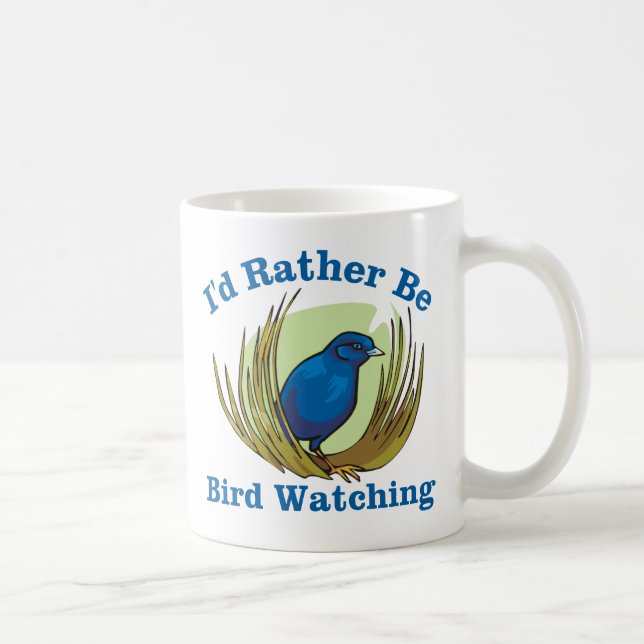 I d’Rather Be Bird Watching Kaffeetasse (Rechts)