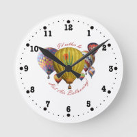 I d’Rather Be Hot Air Ballooning Clock