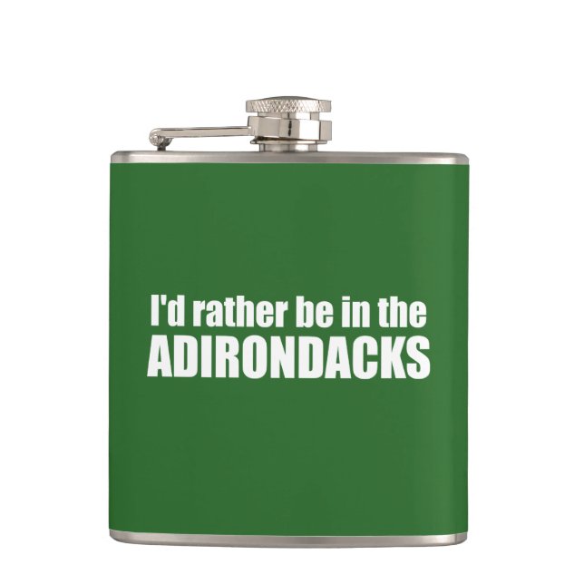 I d’Rather Be In the Adirondacks Flachmann (Vorderseite)