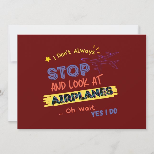I darunter: Always Stopp and Look at Airplanes Oh  Save The Date (Vorderseite)