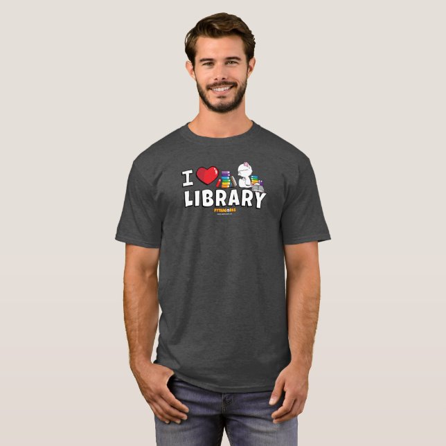I das Shirt der Herz-Bibliotheks-Männer (Vorne ganz)