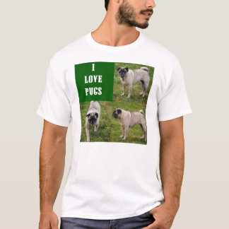 I das Shirt der Liebe-Mops-Männer
