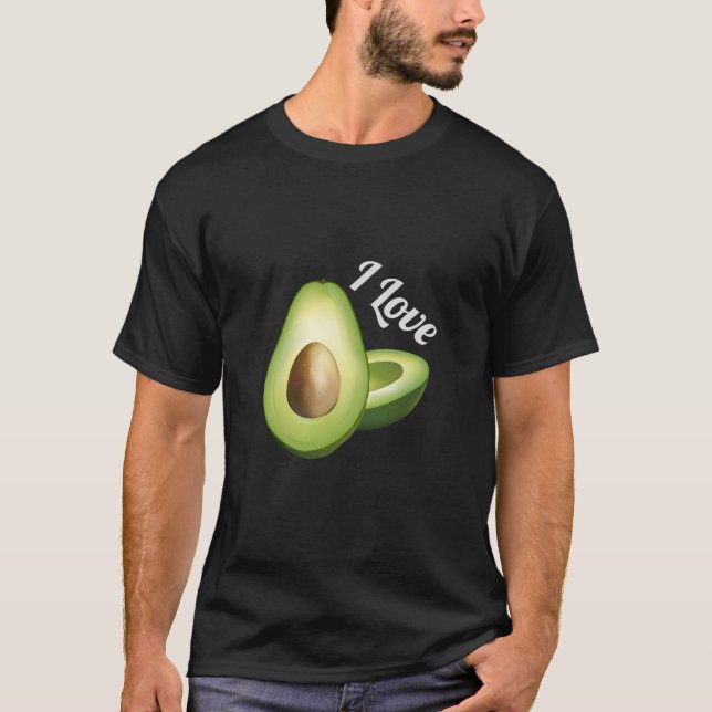 I das T-Shirt der Liebe-Avocado-Männer (Vorderseite)