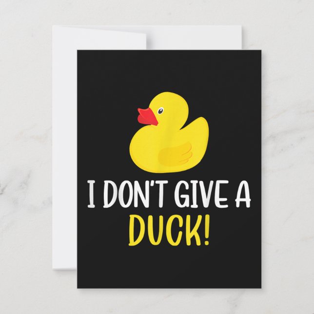 I Davon Give a Duck Funny Rubber Duck Men Women Einladung (Vorderseite)