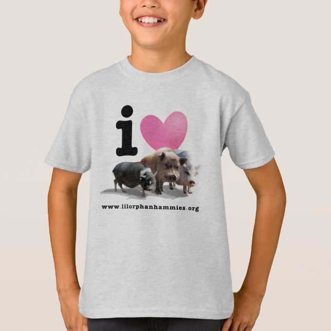 I der Kinder T-Shirt der Schwein-<3 (Vorderseite)