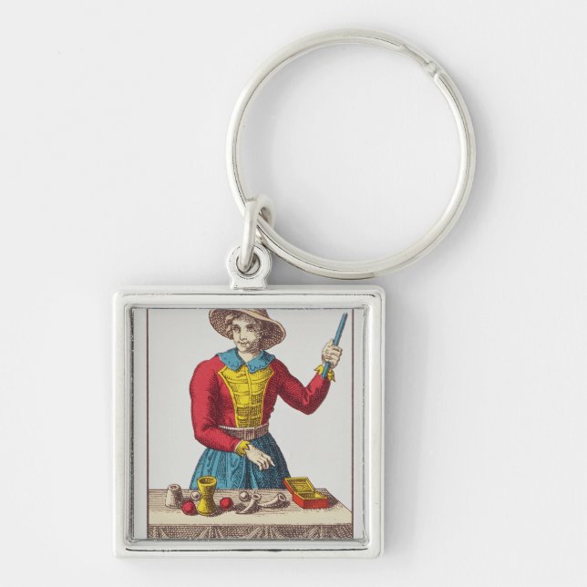 I der Magier, sieben Tarotkarten Schlüsselanhänger (Vorne)