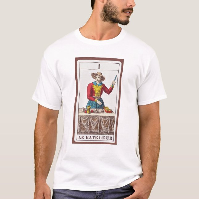 I der Magier, sieben Tarotkarten T-Shirt (Vorderseite)