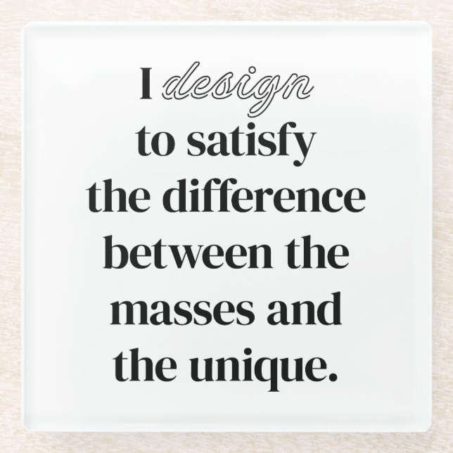 I Design Glass Untersetzer (Vorderseite)