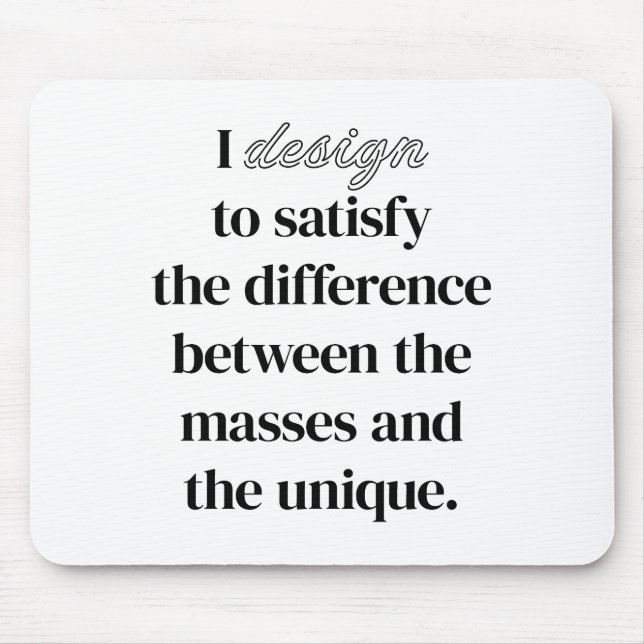 I Design Mouse Pad Mousepad (Vorne)