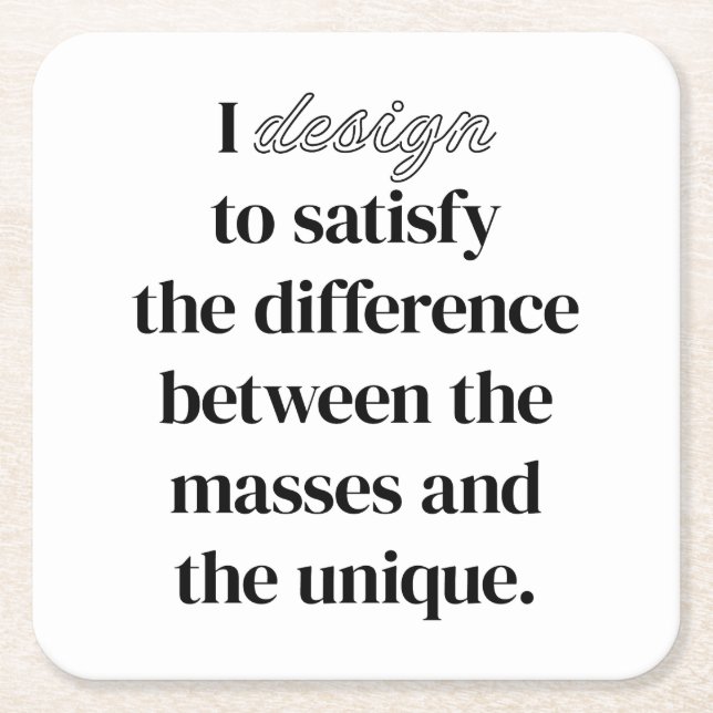 I Design Paper Untersetzer (Vorderseite)