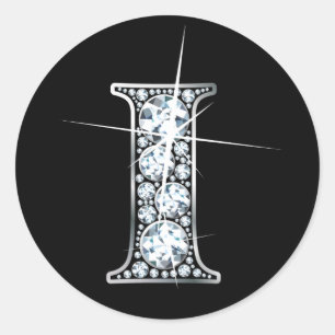 "I" Diamond Bling Sticker