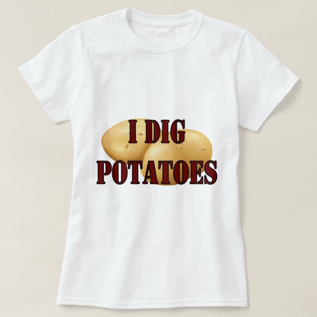 I Dickato Kartoffeln Spud Tuber Gemüse T-Shirt (Design vorne)