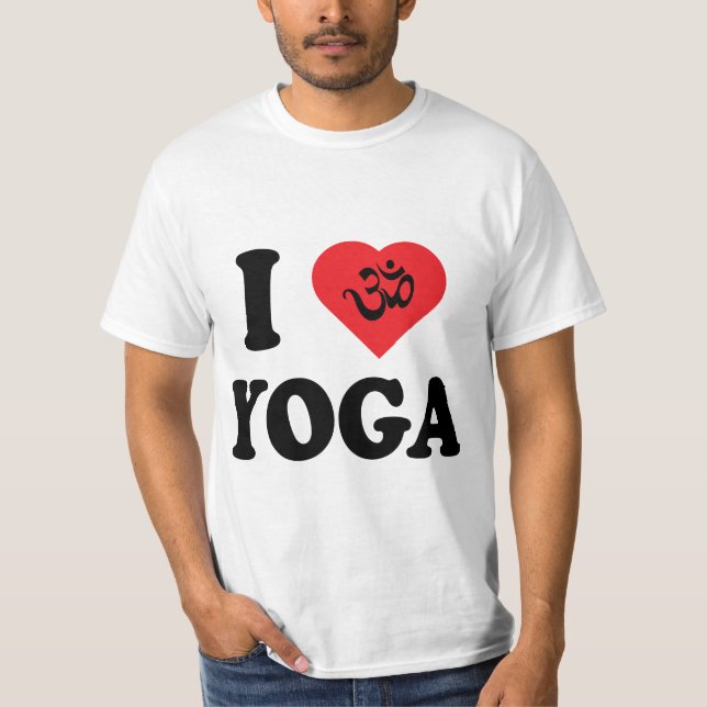 I die T - Shirts der Liebe-Yoga-Männer (Vorderseite)
