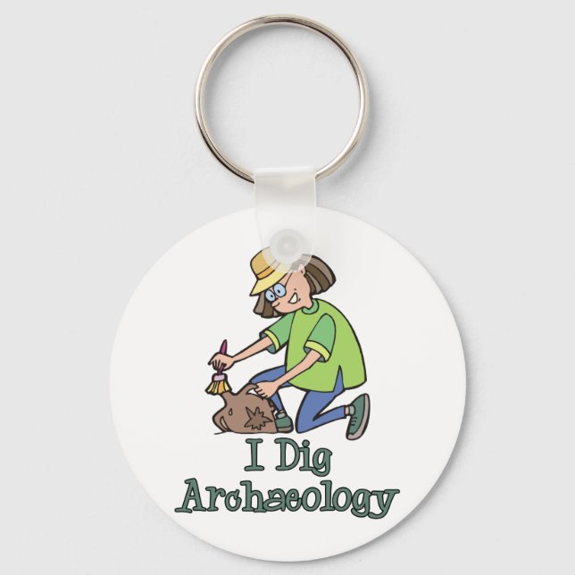 I Dig Archäologie Schlüsselanhänger (Vorderseite)