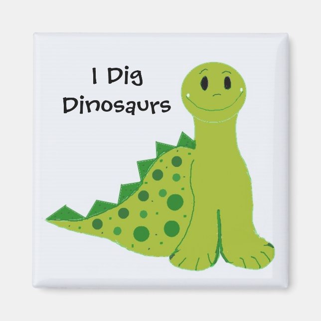 I Dig Dinosaurier Magnet (Vorne)