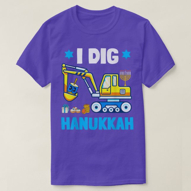 I Dig Hanukkah Bagger Bau Kleinkind Hanu T-Shirt (Design vorne)