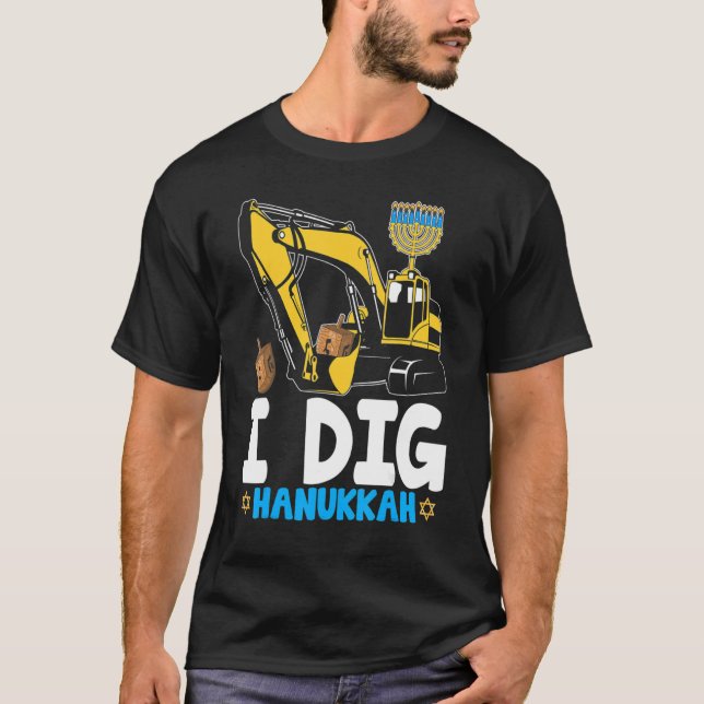 I Dig Hanukkah Grabungsbau Kinder Jungs Ch T-Shirt (Vorderseite)