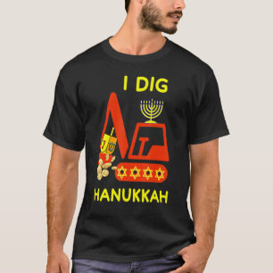 I Dig Hanukkah Krane Bau Kids Chanukah Pa T-Shirt