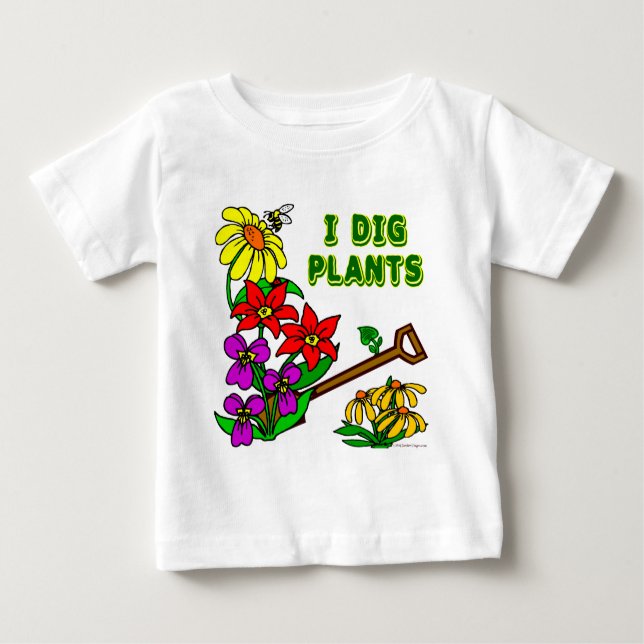 I Dig Pflanze Gardener Sprichwort Baby T-shirt (Vorderseite)