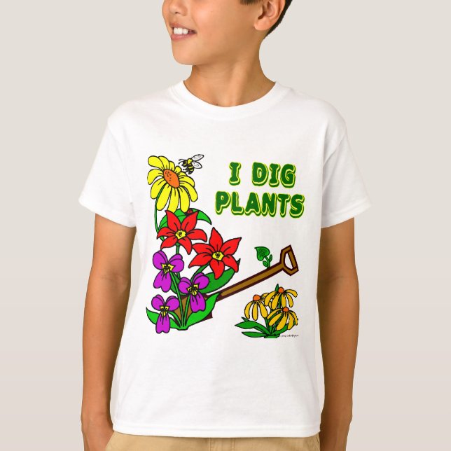 I Dig Pflanze Gardener Sprichwort T-Shirt (Vorderseite)