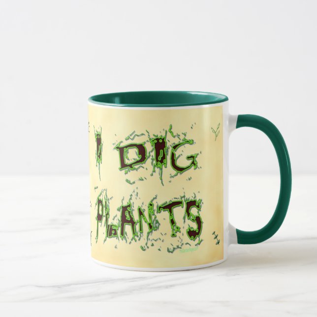 I Dig Pflanze Messy Gardener Sprichwort Kaffee Tas Tasse (Rechts)