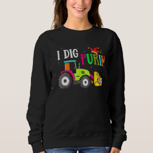 I Dig Purim Hamantaschen Tractor Jüdische Kleinkin Sweatshirt