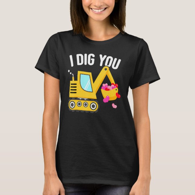 I Dig You Happy Valentines Day Love Heart Toddler  T-Shirt (Vorderseite)