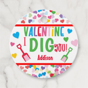 I Dig You Shovel Valentine School Gefallen Tag Geschenkanhänger