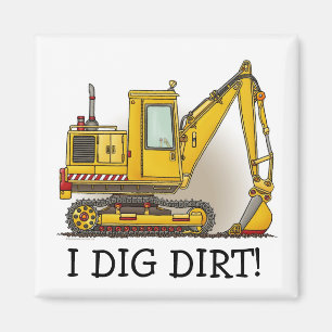I Dirt Digger Shovel Magnet