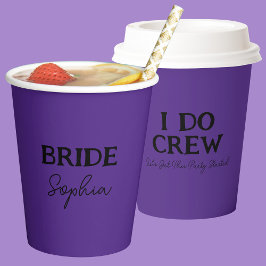 I Do Crew | Braut in Lila Pappbecher