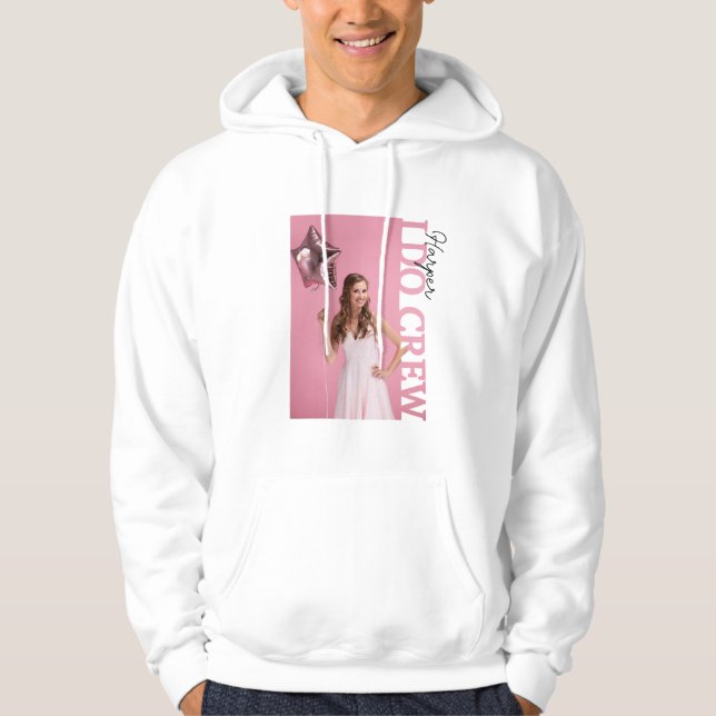 I Do Crew Bride Party Photo Hoodie | Personalised  (Vorderseite)