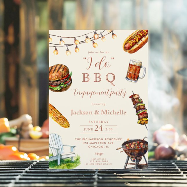 I DO GRILLEN barbeque Verlobungsparty Einladung (Von Creator hochgeladen)
