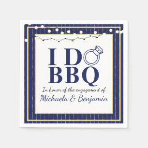 I Do GRILLEN Engagement Party Paare Dusche Napkins Serviette