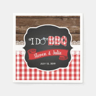 I Do GRILLEN Napkin - Red Serviette