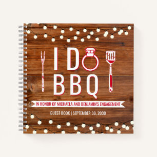 I Do GRILLEN Rustic Engagement Party Couture Guest Notizbuch