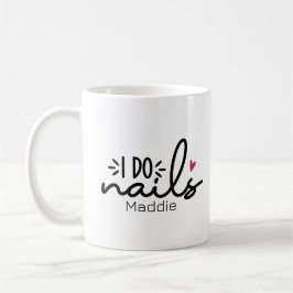 I Do Nails Red Heart Personalisiert Kaffeetasse