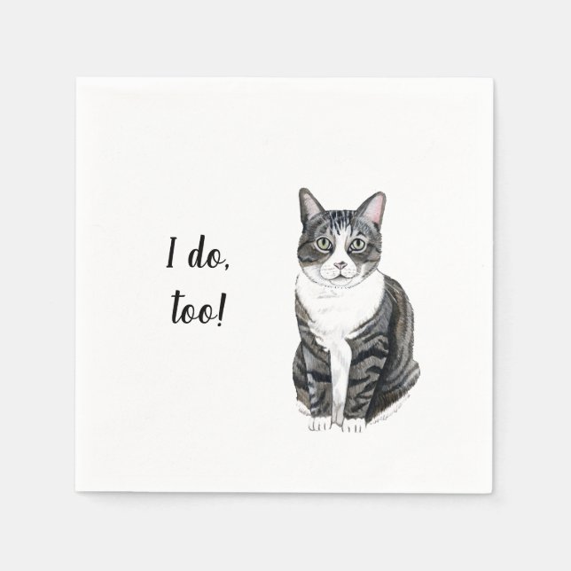 I Do too (Cat) Cocktail Napkins Serviette (Vorderseite)