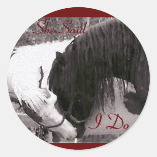 "I Do"-Umschlag Aufkleber